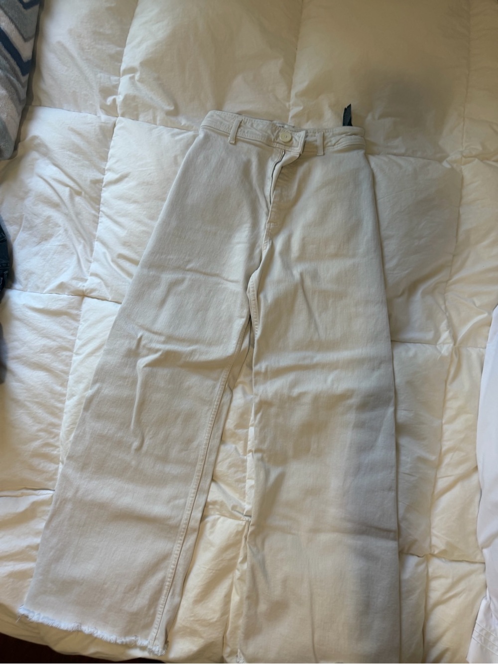 Zara Wide-Leg Cream Chinos
